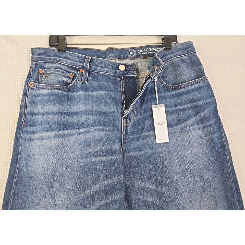 Outerknown ~Men's 33×30~ Blue Denim Sea Jeans The Dunes Straight Organic Cotton. - Picture 11 of 16
